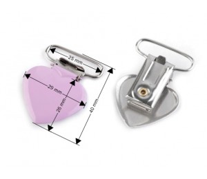 Hosenträgerclips Schnullerclips Herzen